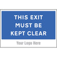 This exit must be kept clear, site saver sign 600x400mm