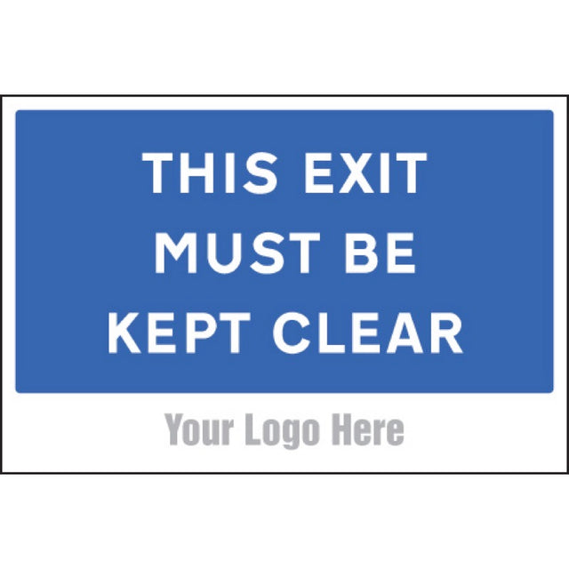 This exit must be kept clear, site saver sign 600x400mm