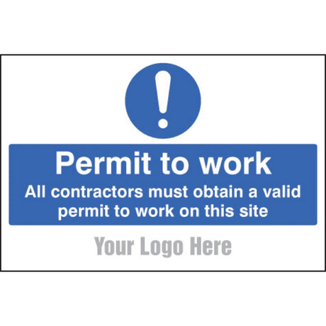 Permit to work, site saver sign 600x400mm