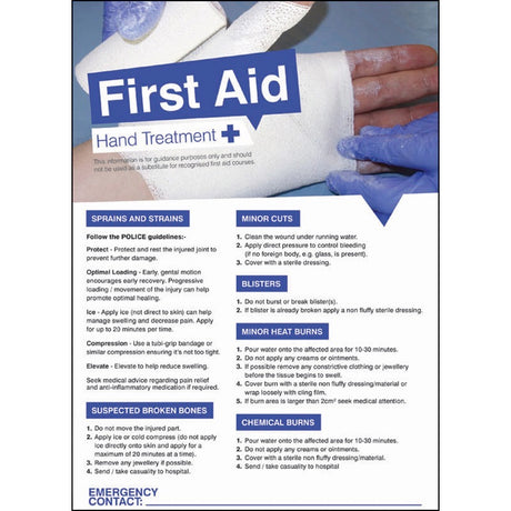 First aid hands 420x594mm poster