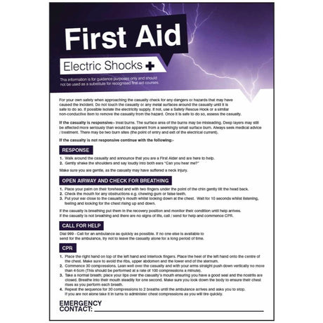 First aid shocks 420x594mm poster