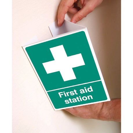 First aid station - projecting sign