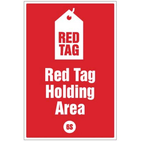 Red tag holding area - 6S Poster - 400x600mm rigid plastic