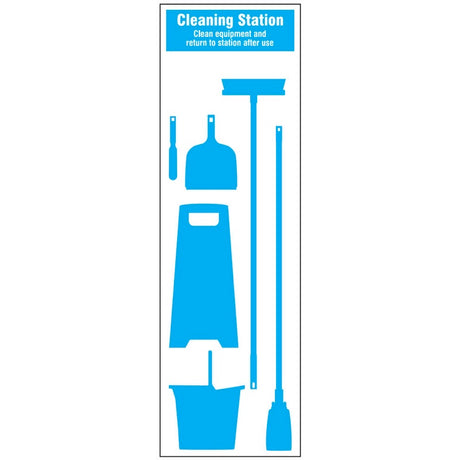 Cleaning Station Shadow Board - 6 piece 600x2000mm 10mm foam pvc