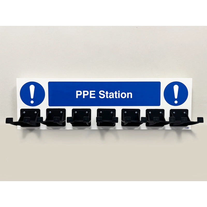 PPE Station - Miscellaneous - 7 Hooks on 540x160mm 10mm foam pvc