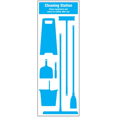 Cleaning Station Shadow Board - 7 piece 750x2000mm 10mm foam pvc