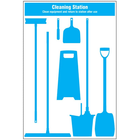 Cleaning Station Shadow Board - 8 piece 1220x1800mm 10mm foam pvc