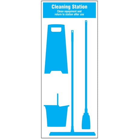 Cleaning Station Shadow Board - 4 piece 750x1800mm 10mm foam pvc