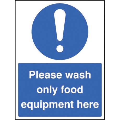 Wash only food equipment