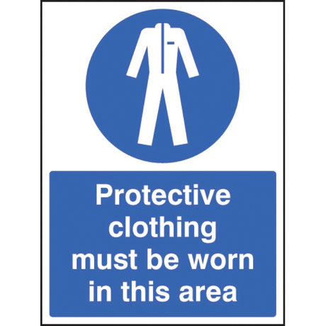 Protective clothing must be worn in area