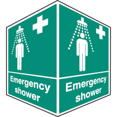 Emergency shower - projecting sign