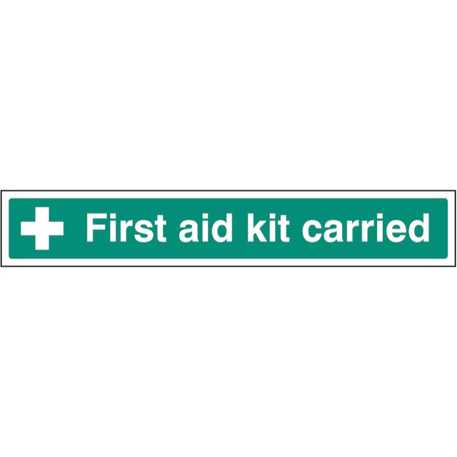 First aid kit carried (face adhesive)