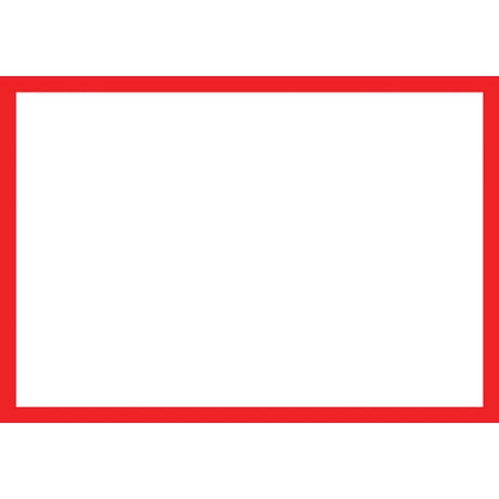 Blank Adapt-a-sign - Red Border 215x310mm