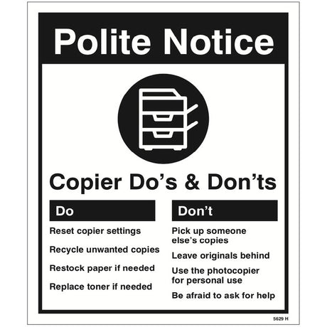 Photocopier - Do's & Dont's