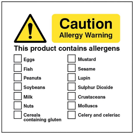 Caution Allergy warning This product conatins allergens