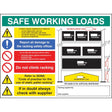 SWL pallet racking sign 5mm foamex 600x450mm