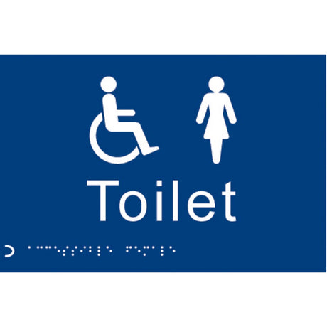 Braille - Toilet ladies/disabled