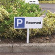 Parking reserved verge sign 450x150mm (post 800mm)