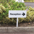 Reception right verge sign 450x150mm (post 800mm)