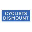 Cyclists dismount class R2 535x230mm (3mm aluminium composite) c/w channelling