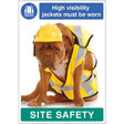 High visibility jackets must be worn - dog poster 420x594mm synthetic paper