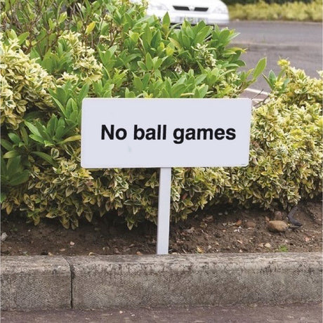 No ball games verge sign 450x150mm (post 800mm)