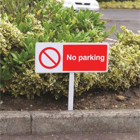 No parking verge sign 450x150mm (post 800mm)