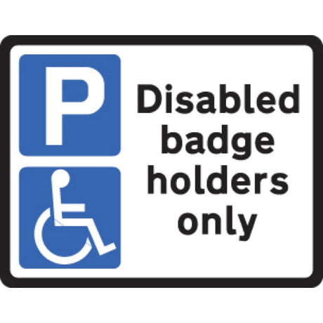 Disabled badge holders Class R2 Permanent 320x250mm (3mm aluminium composite)