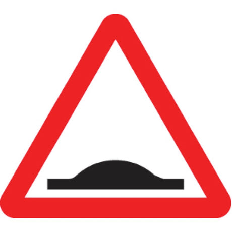 Road hump ahead class RA1 600mm triangle