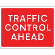 Traffic control ahead 1050x750mm Class RA1 zintec