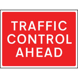 Traffic control ahead 1050x750mm Class RA1 zintec