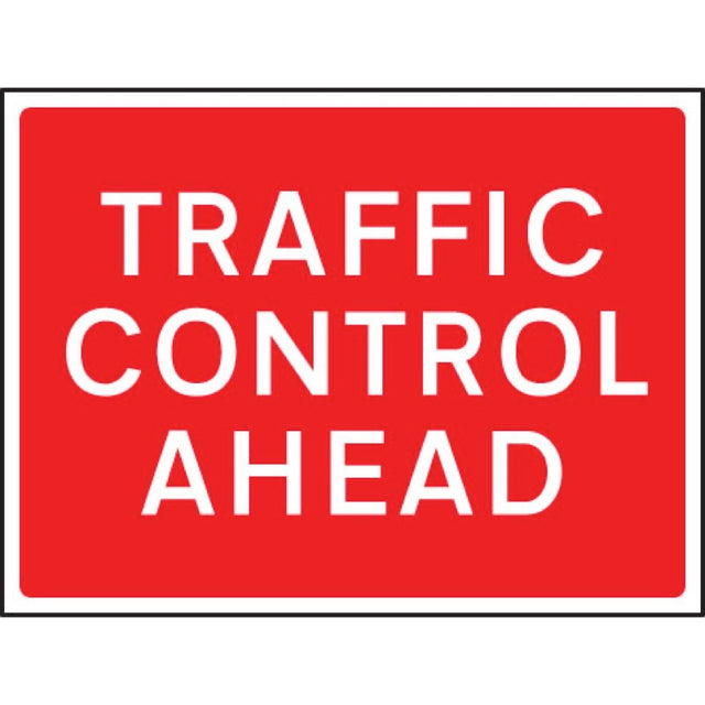 Traffic control ahead 1050x750mm Class RA1 zintec