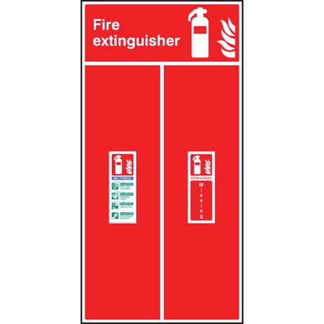 Fire extinguisher location board - abc powder