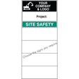 Site safety board 600x1200mm c/w logo and select signs