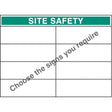 Standard bespoke site safety board 900x1200mm