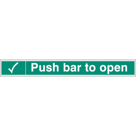 Push bar to open 600x75mm self adhesive