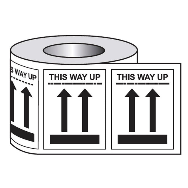 250 S/A labels 100x100mm This way up