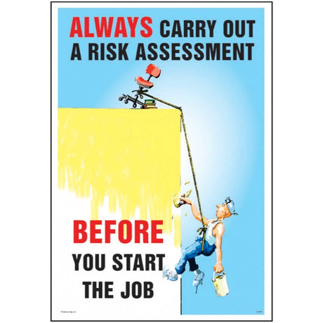 Always carry out a risk assessment 510x760mm synthetic paper