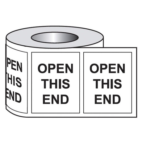 Open this end self adhesive labels 75x100mm - 250 per roll