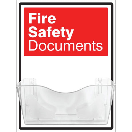 Fire Safety Document Holder on 10mm Foam PVC 440x600mm