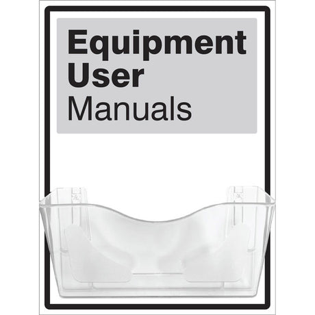 Equipment Manuals Document Holder on 10mm Foam PVC 440x600mm