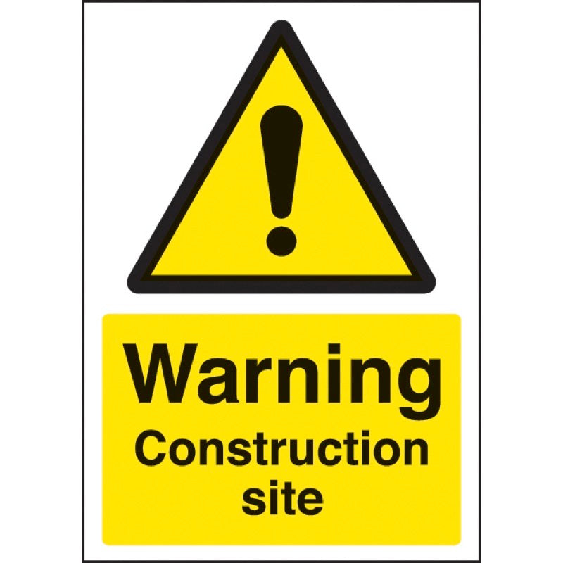 Warning construction site - A4 rp