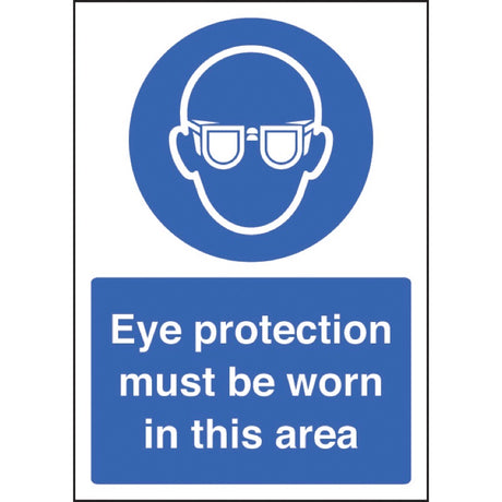 Eye protection must be worn - A4 rp