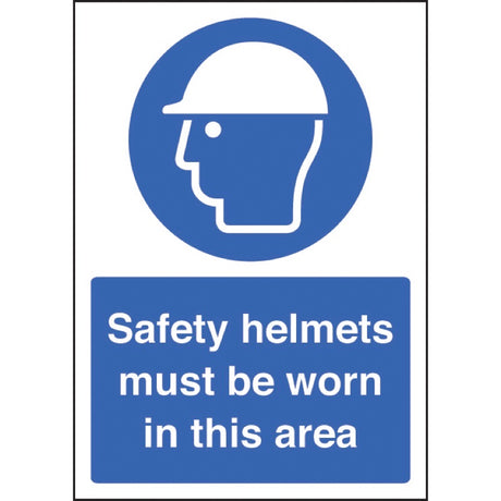 Safety helmet must be worn - A4 rp