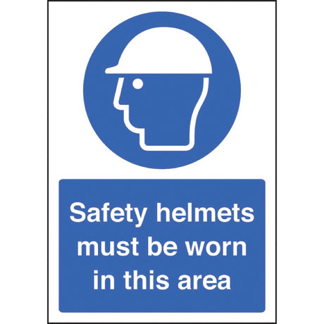 Safety helmet must be worn - A4 sav