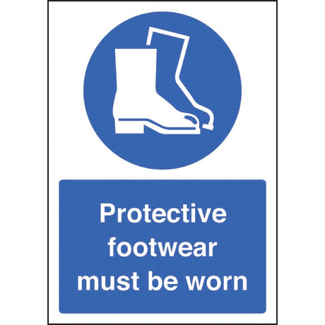 Protective footwear must be worn - A4 rp