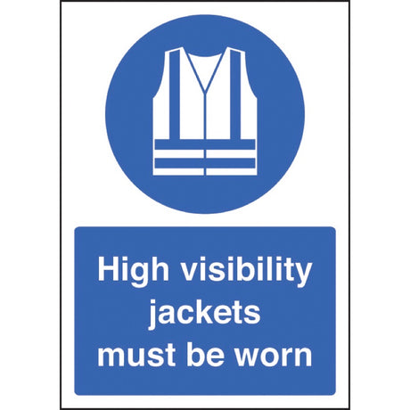 High visibility jackets must be worn - A4 rp