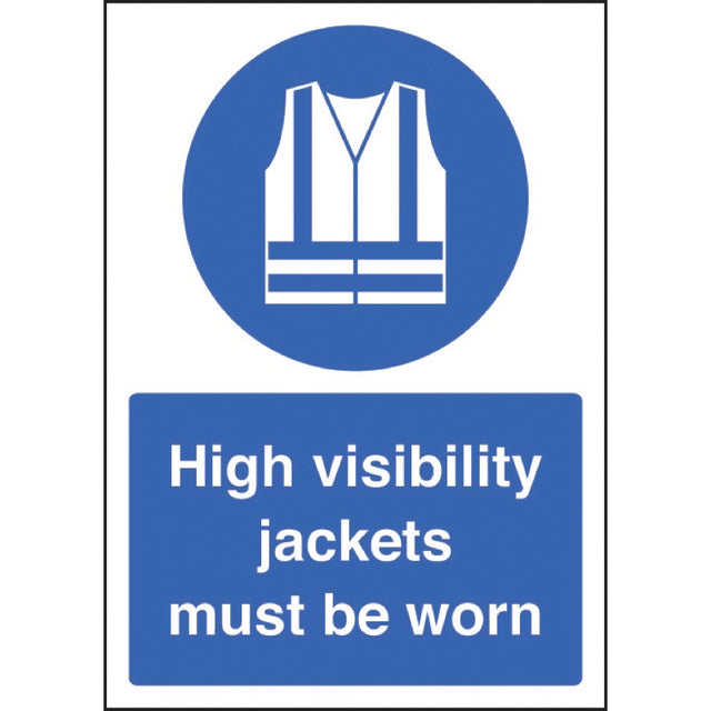 High visibility jackets must be worn - A4 rp