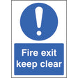 Fire exit keep clear - A4 rp