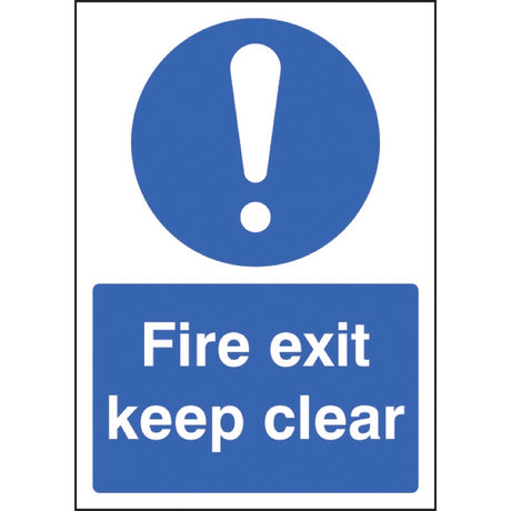 Fire exit keep clear - A4 rp